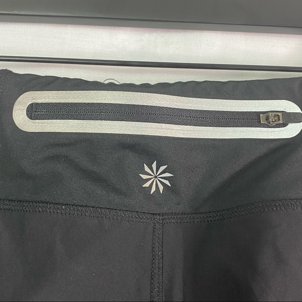 ATHLETA Fusion Stripe Ready Set 2 in 1 Black Shorts XXS - Picture 5 of 8